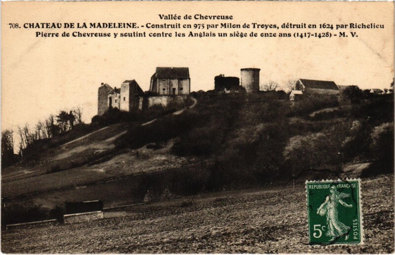 Carte postale ancienne Vallée de Chevreuse Chateu De La Madeleine-Construct en 975 par M à Chevreuse