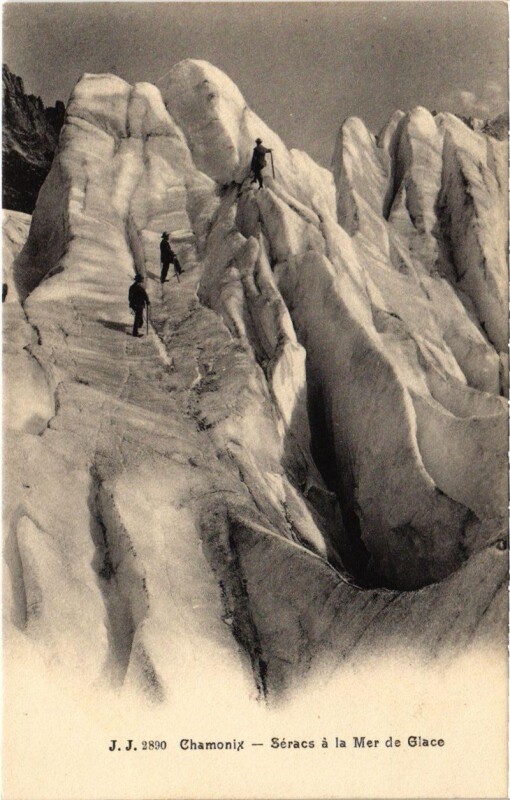 Carte postale ancienne Chamonix - Seracs a la Mer de Glace