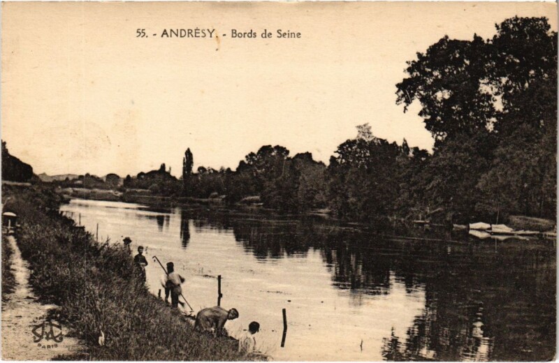 Carte postale ancienne Andresy - Bords de Seine à Andrésy
