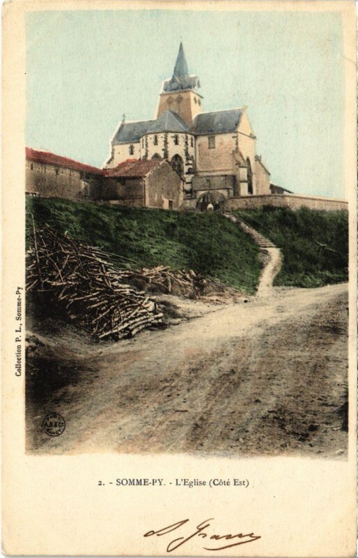 Carte postale ancienne Some-Ppy - L'Eglise