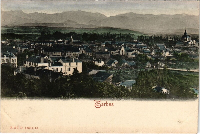 Carte postale ancienne Tarbes - Vue générale à Tarbes