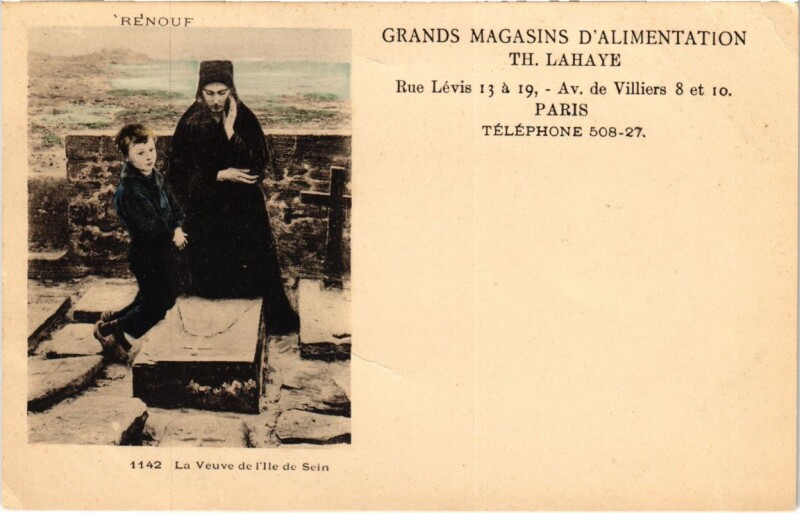 Carte postale ancienne Ile de Sein - La Veuve de l'Ile de Sein - Renouf à Île-de-Sein