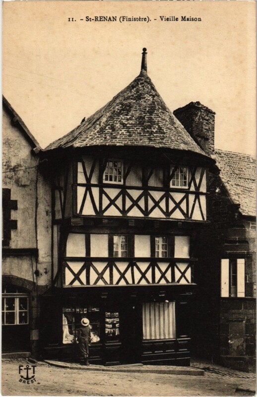 Carte postale ancienne Saint-Renan - Vieille Maison à Saint-Renan
