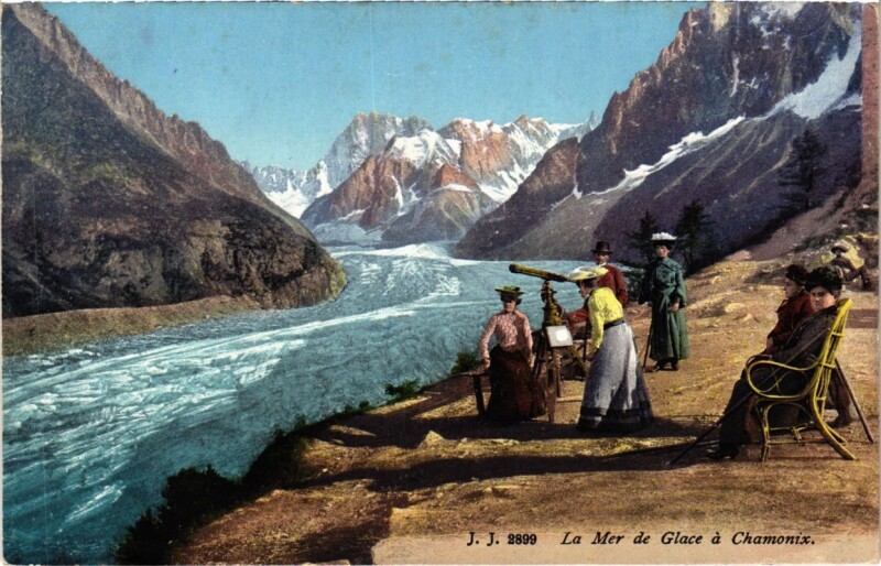 Carte postale ancienne La Mer de Glace a Camonix