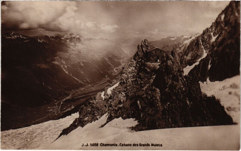 Carte postale ancienne Chamonix - Cabane des Grande Mulets