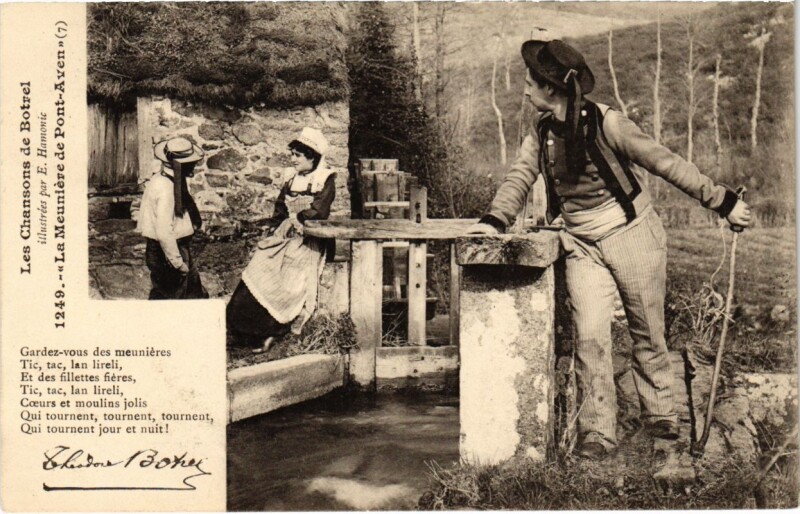 Carte postale ancienne Pont Aven- La Meuniere France à Pont-Aven
