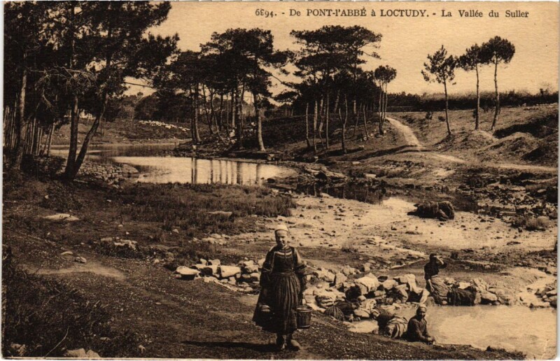 Carte postale ancienne Loctudy- La Vallee du Suller France à Loctudy