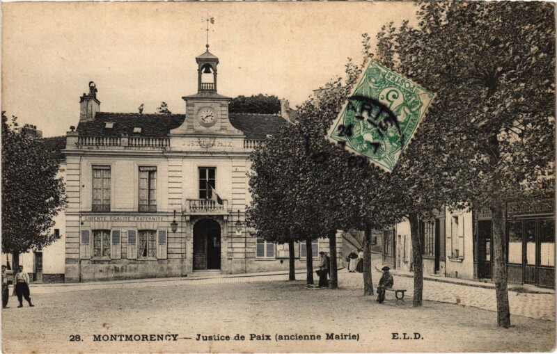 Carte postale ancienne Montmorency - Justice de Paix à Montmorency