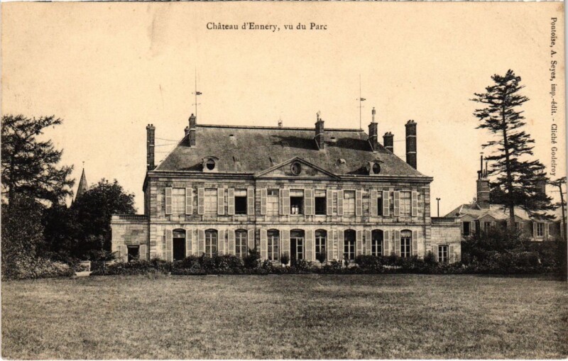 Carte postale ancienne Chateau d'Ennery, vu du Parc à Ennery