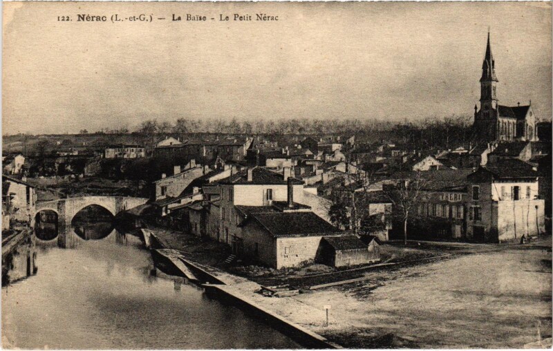 Carte postale ancienne Nerac La Baise