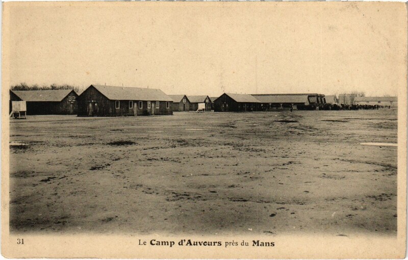 Carte postale ancienne Militaire - Le Mans - Le Camp d'Auvours au Mans