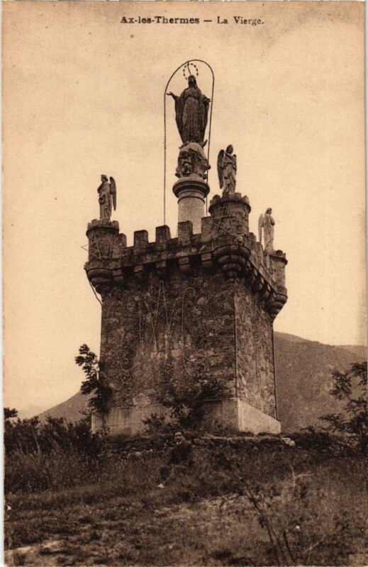 Carte postale ancienne Ax les Thermes- La Vierge France à Ax-les-Thermes