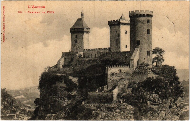 Carte postale ancienne Foix- Le Chateau France