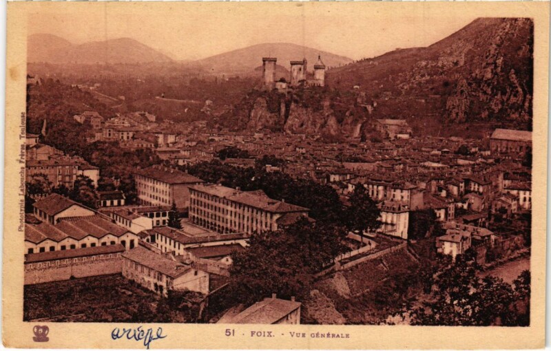 Carte postale ancienne Foix- vue generale France