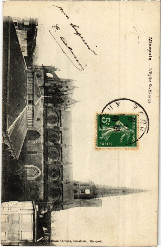 Carte postale ancienne Mirepoix- Eglise Saint-Maurice France à Mirepoix