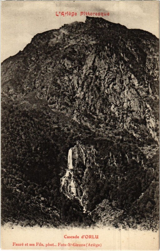 Carte postale ancienne Cascade d'Orlu France