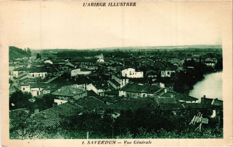 Carte postale ancienne Saverdun- vue generale France à Saverdun