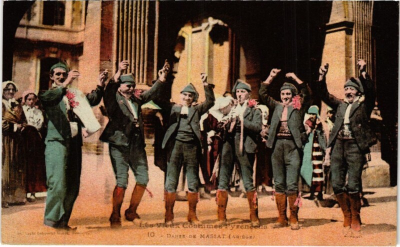 Carte postale ancienne Danse de Massat France à Massat