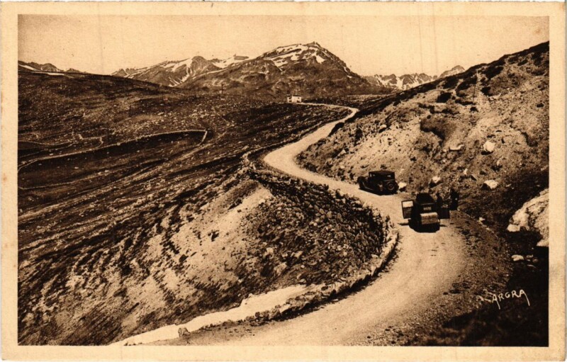 Carte postale ancienne Route du Col de Puymaurens et le Refuge France
