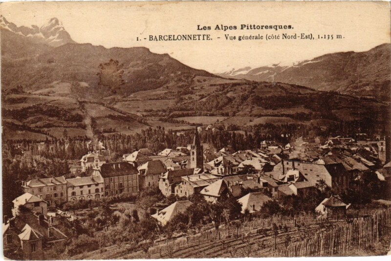 Carte postale ancienne Barcelonnette Vue generale à Barcelonnette