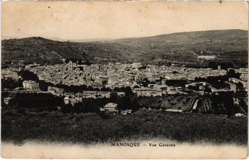 Carte postale ancienne Manosque Vue generale à Manosque
