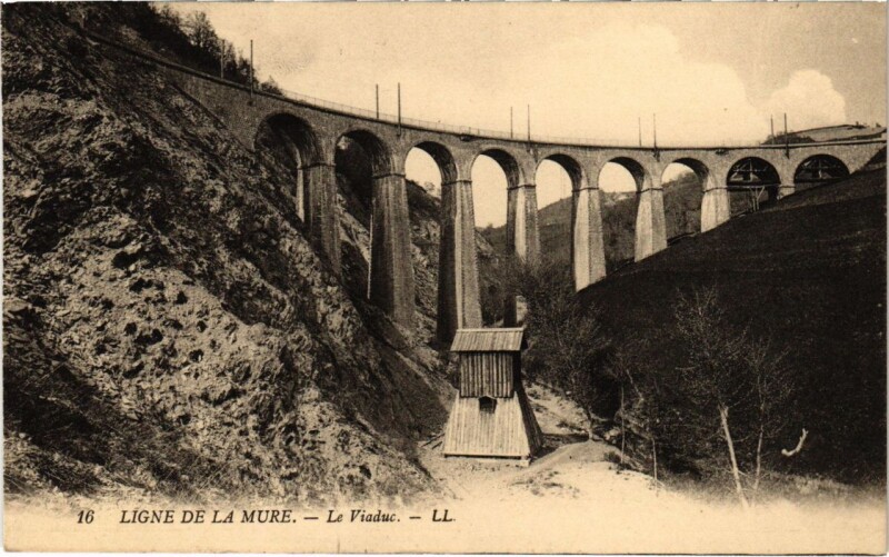 Carte postale ancienne Ligne de La Mure Le Viaduc