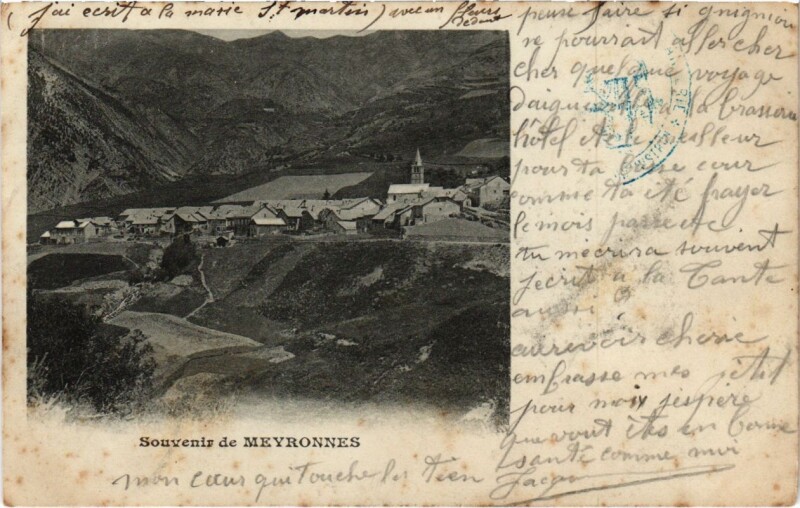 Carte postale ancienne Souvenir de Meyronnes