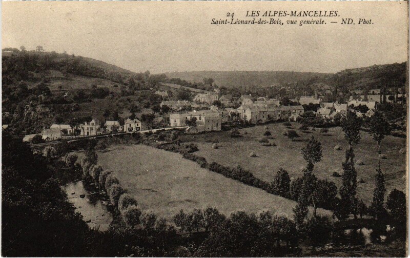 Carte postale ancienne Les Alpes Mancelles - Saint-Leonard-des-Bois - Vue générale