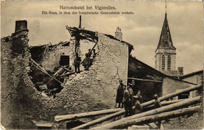 Carte postale ancienne Vigneulles-les-Hattonchatel - Ein Haus - Ruines à Vigneulles-lès-Hattonchâtel