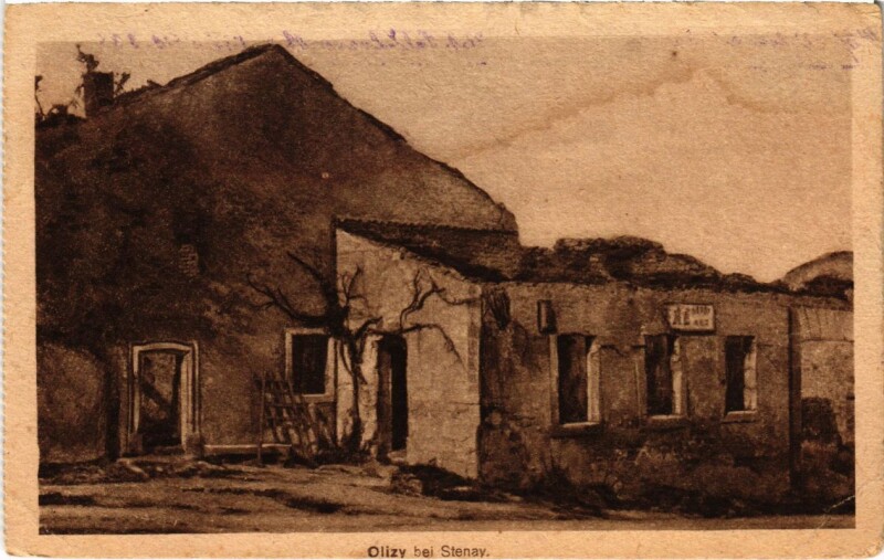 Carte postale ancienne Olizy bei Stenay - House Ruins - Ruines à Stenay