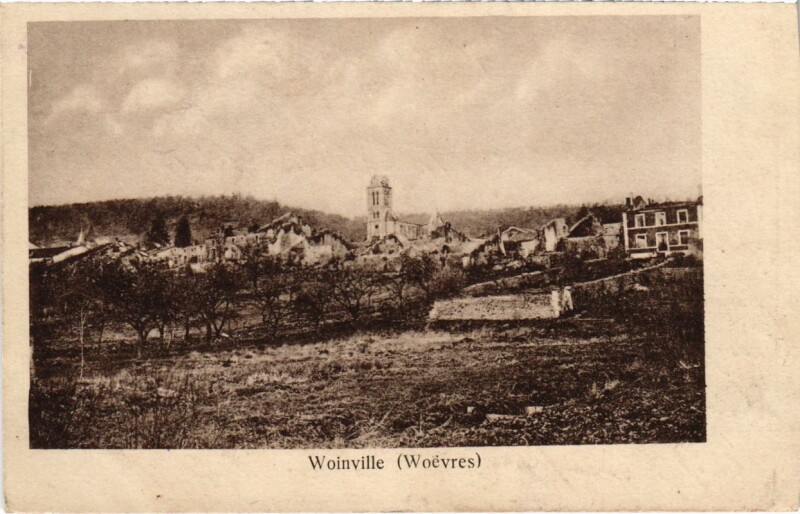 Carte postale ancienne Woinville - Woevres - Buxieres-sous-les-Cotes - Vue - Ruines