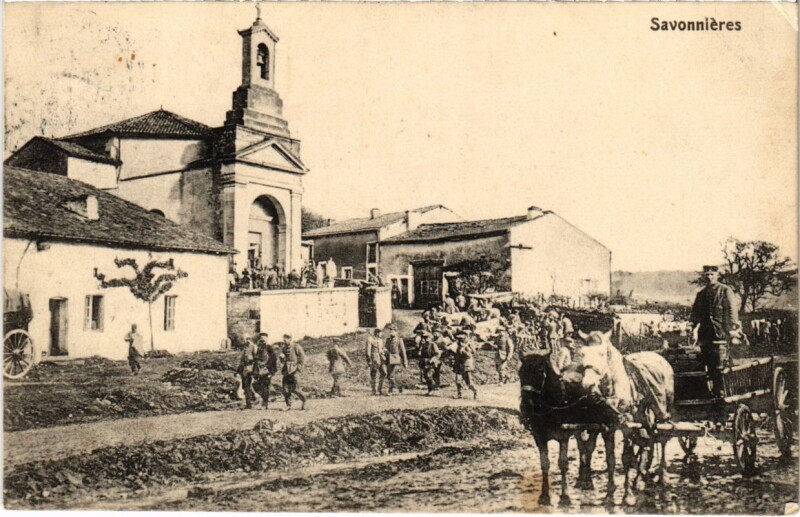 Carte postale ancienne Savonnieres-en-Perthois - Savonnieres - Village Scene à Savonnières-en-Perthois