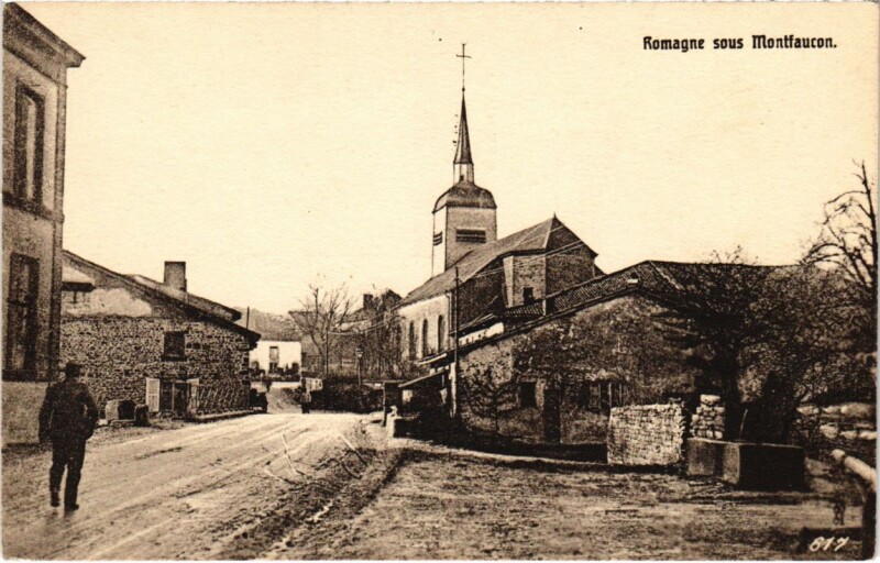 Carte postale ancienne Romagne sous Montfaucon - Rue - Street Scene à Romagne-sous-Montfaucon