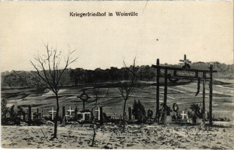 Carte postale ancienne Woinville - Kriegerfriedhof - Cimetiere