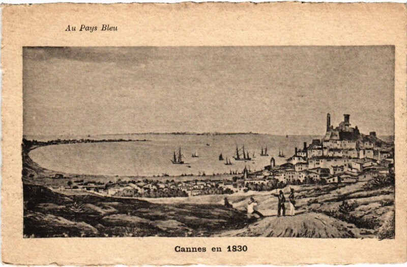 Carte postale ancienne Cannes en 1830 à Cannes