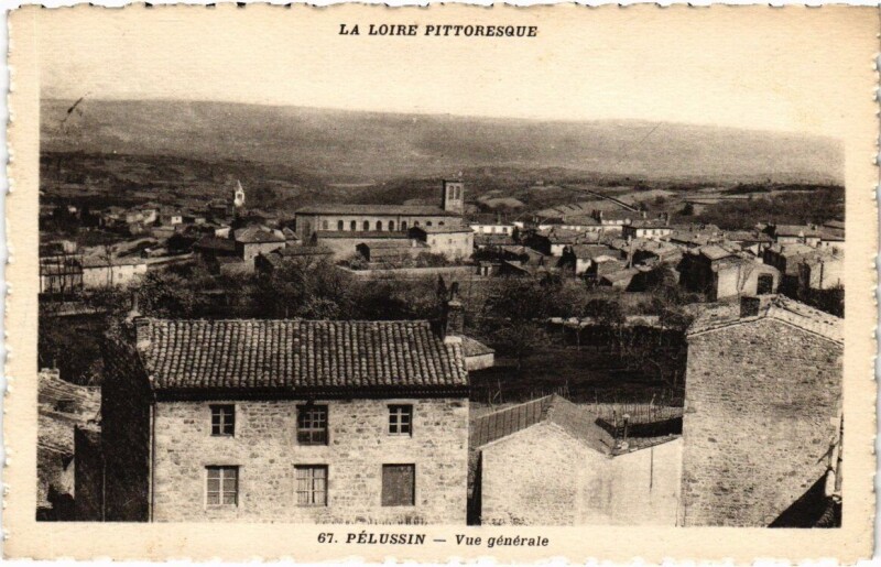 Carte postale ancienne Pélussin - Vue générale à Pélussin
