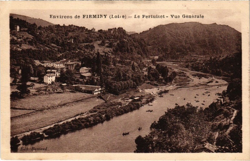 Carte postale ancienne Environs de Firminy - Le Pertuiset - Vue générale à Firminy
