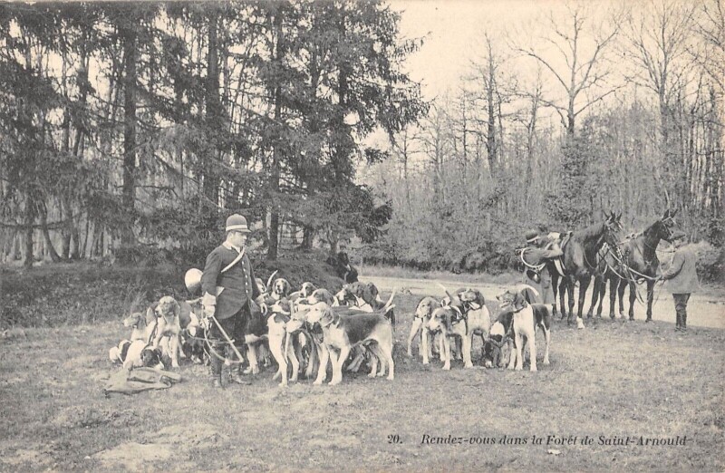 Carte postale ancienne Rendez Vous Dans La Foret De Saint Arnould