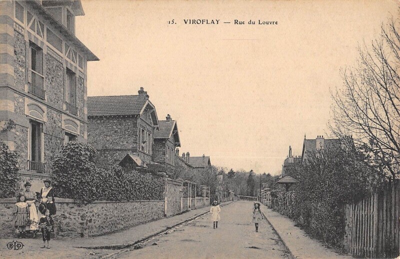 Carte postale ancienne Rue du Louvre à Viroflay