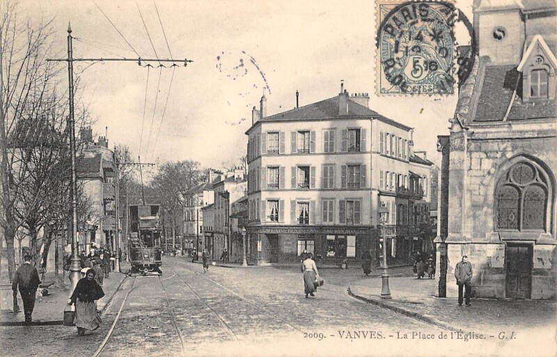 Carte postale ancienne Vavnes La Place De L'Eglise