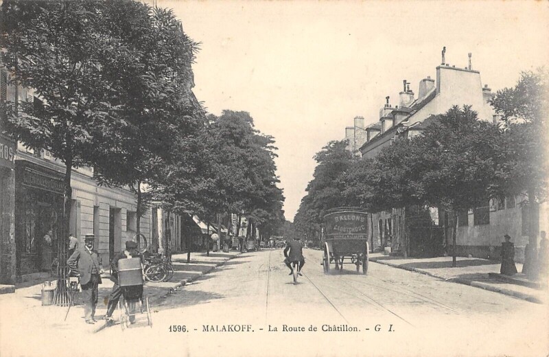 Carte postale ancienne Malakoff Route De Chatillon à Malakoff
