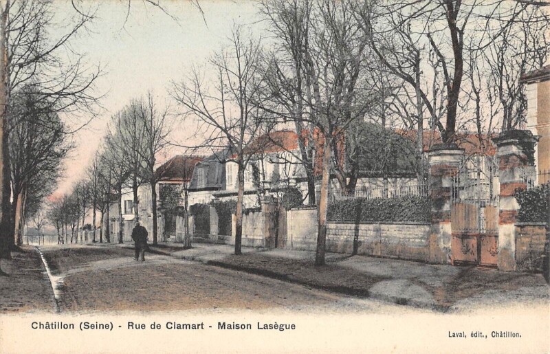 Carte postale ancienne Chatillon Maison Lasegue Rue De Clamart à Clamart