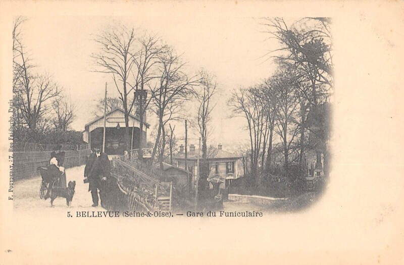 Carte postale ancienne Bellevue Gare Du Funiculaire
