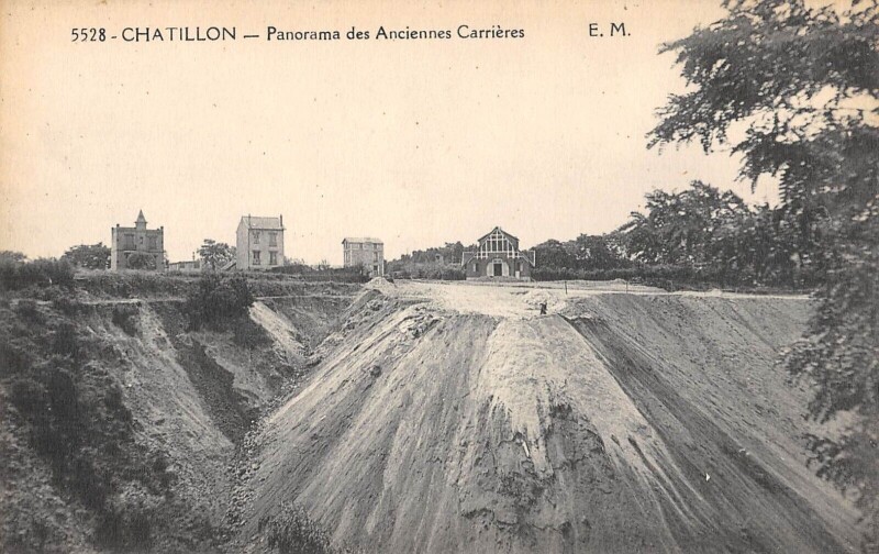 Carte postale ancienne Chatillon Panorama Des Anciennes Carrieres