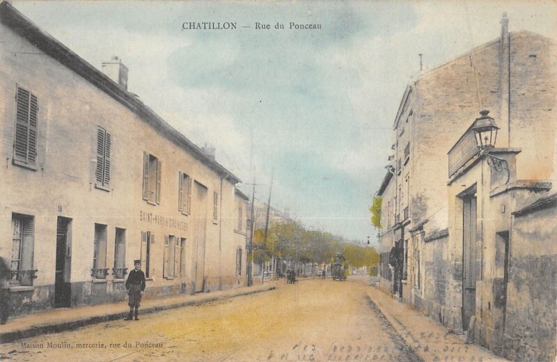 Carte postale ancienne Chatillon Rue Du Ponceau