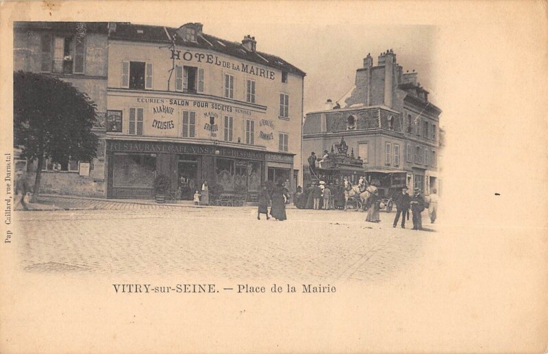 Carte postale ancienne Vitry Sur Seine Place De La Mairie à Vitry-sur-Seine