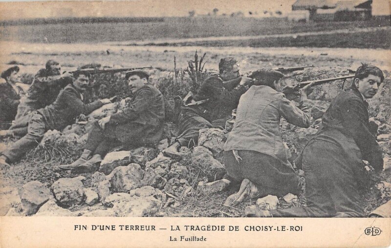 Carte postale ancienne Tragedie De Choisy Le Roi La Fusillade à Choisy-le-Roi