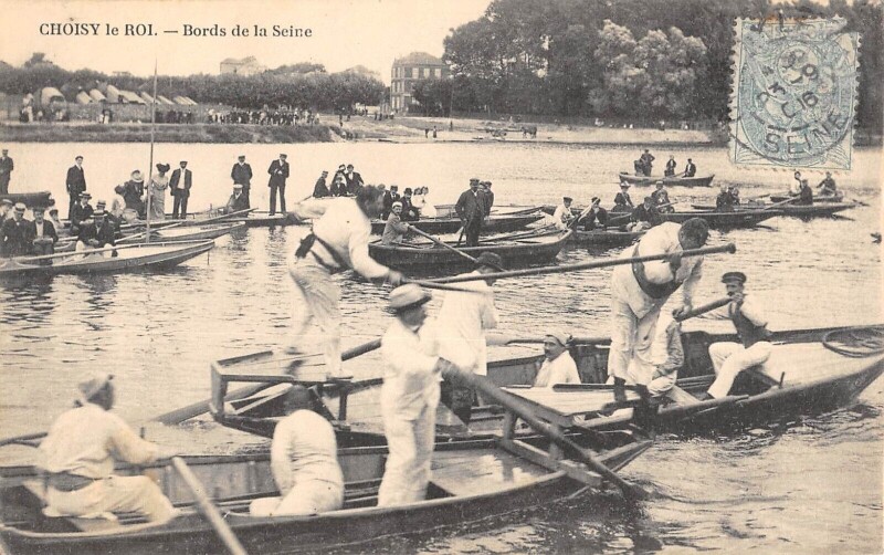 Carte postale ancienne Choisy Le Roi Bords De La Seine à Choisy-le-Roi