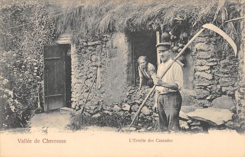 Carte postale ancienne Vallee De Chevreuse L'Ermite Des Cascades à Chevreuse