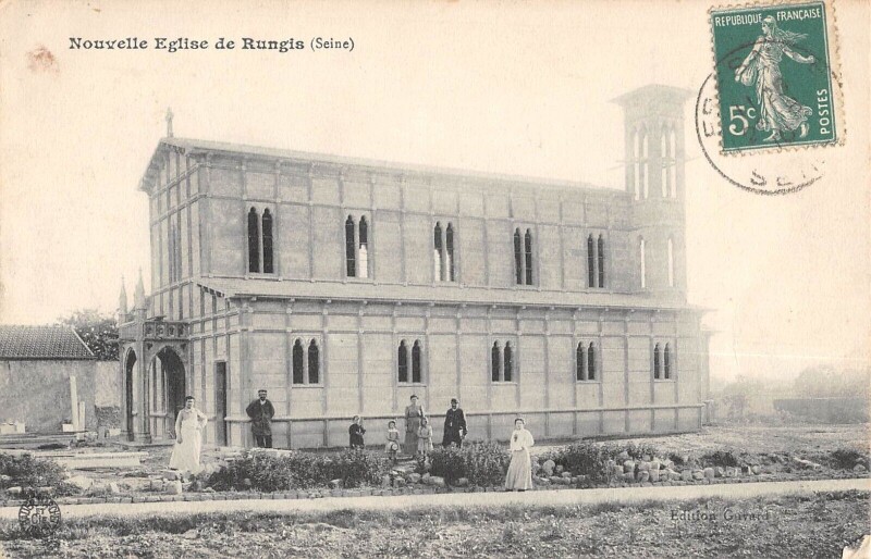 Carte postale ancienne Nouvelle Eglise De Rungis